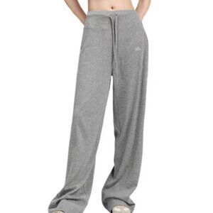 ALO Women's Grey Wide Leg Casual Pants